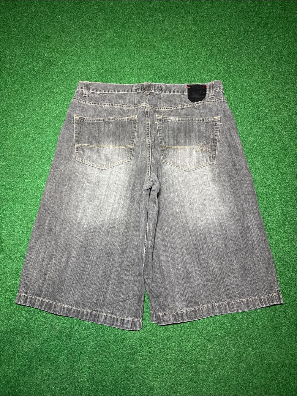 Mecca Baggy Black Jorts Vintage 40 Denim 16” Hip Hop Grunge Shorts